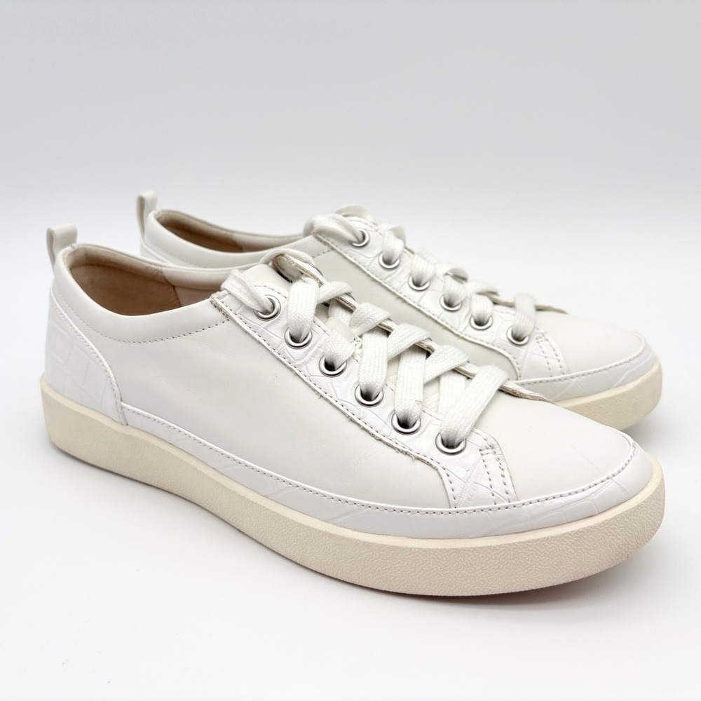 Vionic Winny Sneakers Womens Size 7.5 White Leather Lace Up